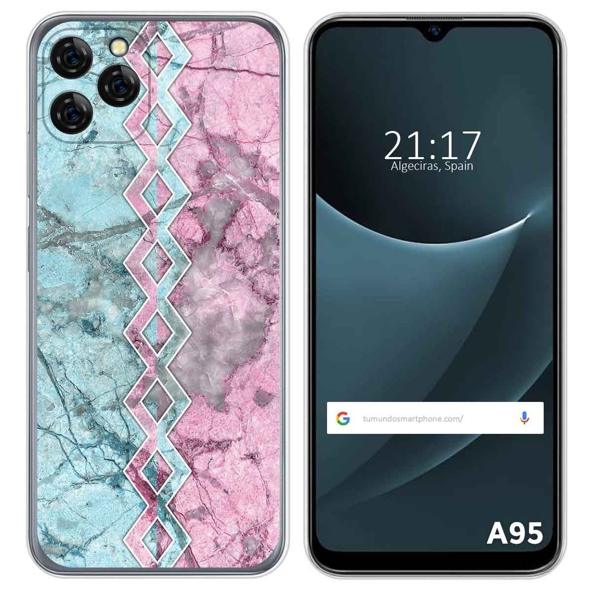 Funda Silicona para Blackview A95 diseño Mármol 08 Dibujos