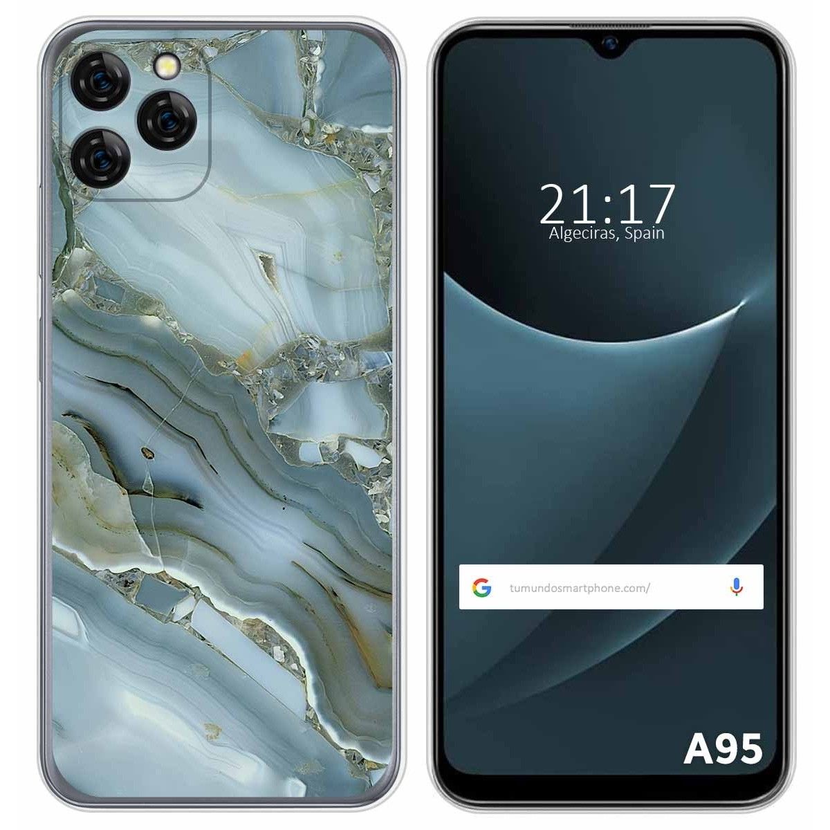 Funda Silicona para Blackview A95 diseño Mármol 09 Dibujos