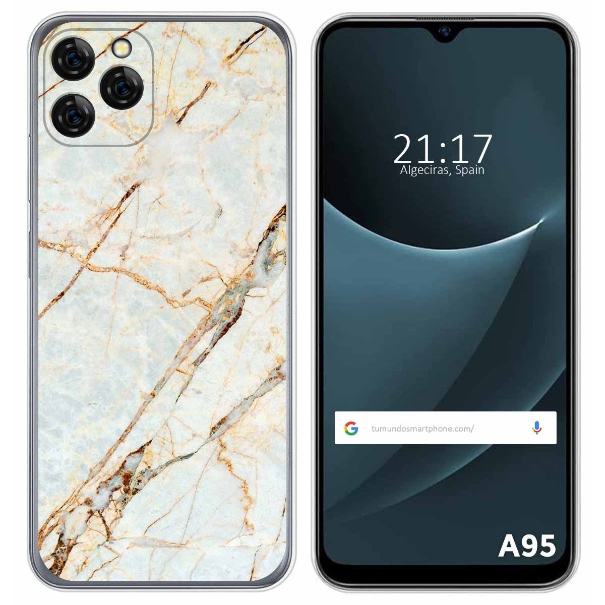Funda Silicona para Blackview A95 diseño Mármol 13 Dibujos