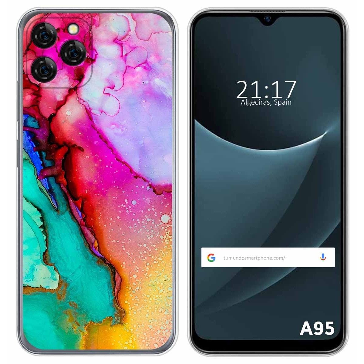 Funda Silicona para Blackview A95 diseño Mármol 15 Dibujos