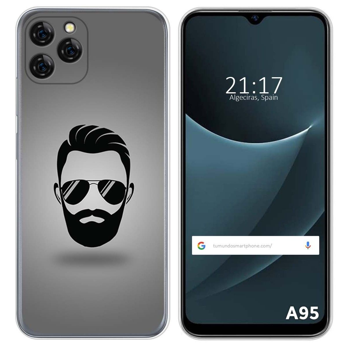Funda Silicona para Blackview A95 diseño Barba Dibujos