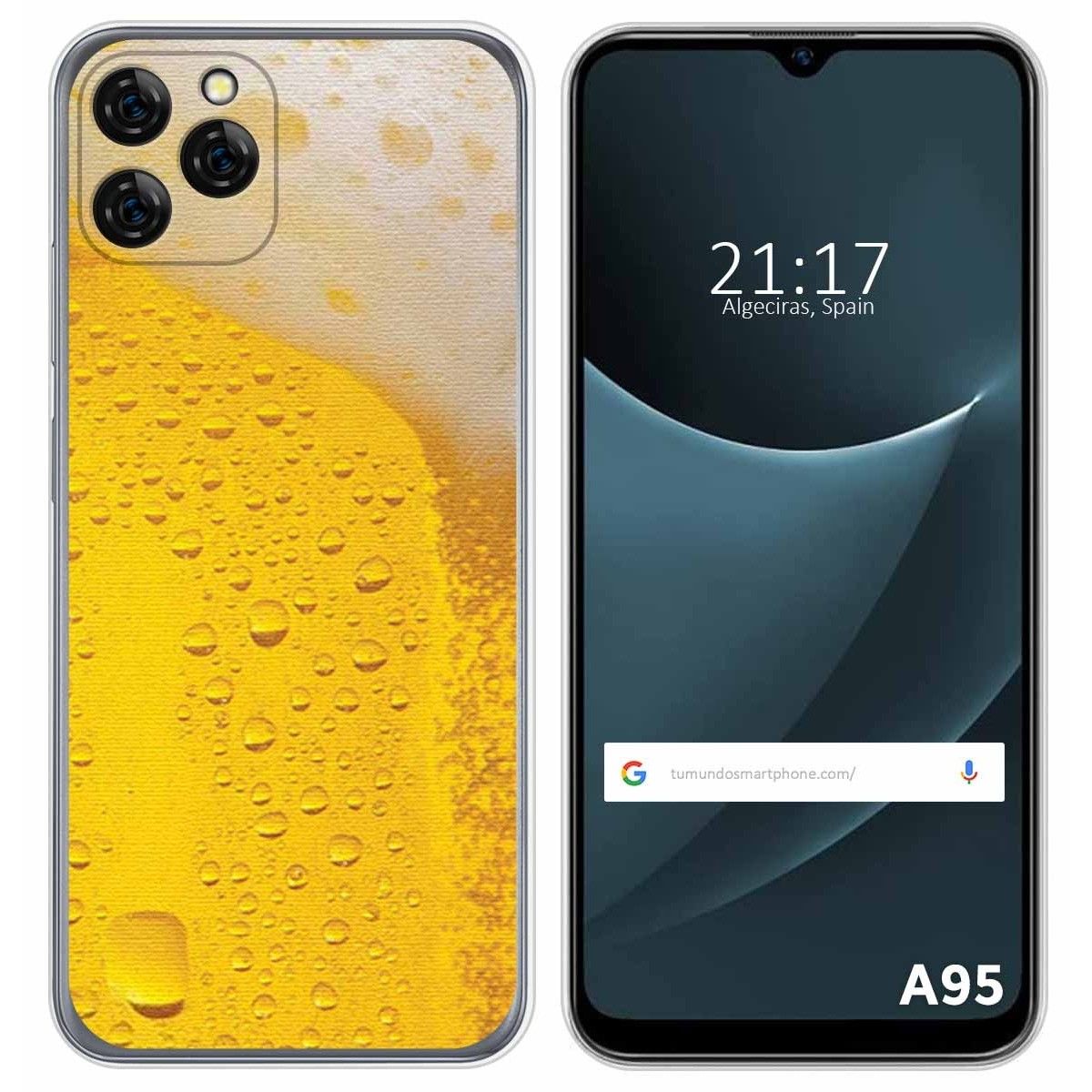 Funda Silicona para Blackview A95 diseño Cerveza Dibujos