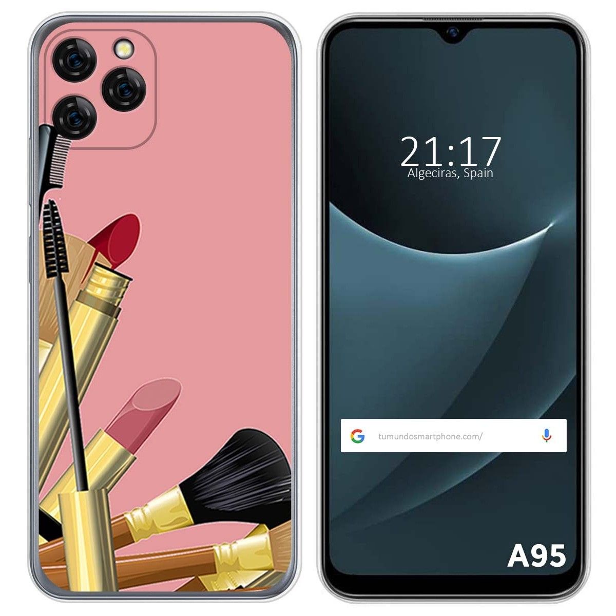 Funda Silicona para Blackview A95 diseño Brochas Dibujos