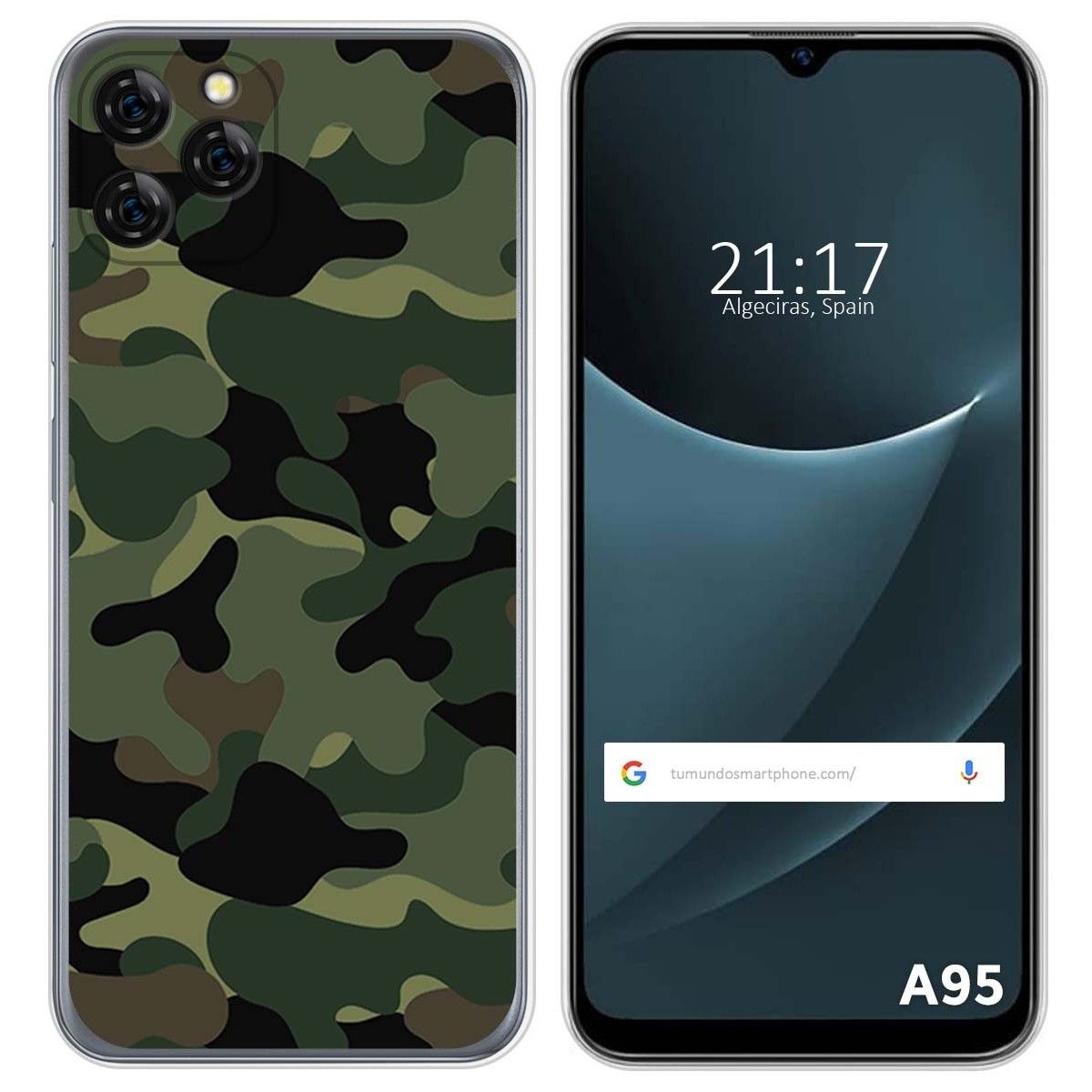 Funda Silicona para Blackview A95 diseño Camuflaje Dibujos