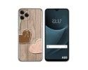 Funda Silicona para Blackview A95 diseño Corazones Madera Dibujos