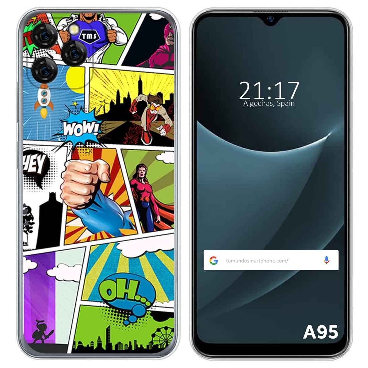 Funda Silicona para Blackview A95 diseño Comic Dibujos