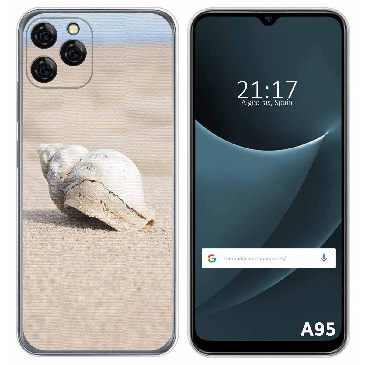 Funda Silicona para Blackview A95 diseño Concha Dibujos