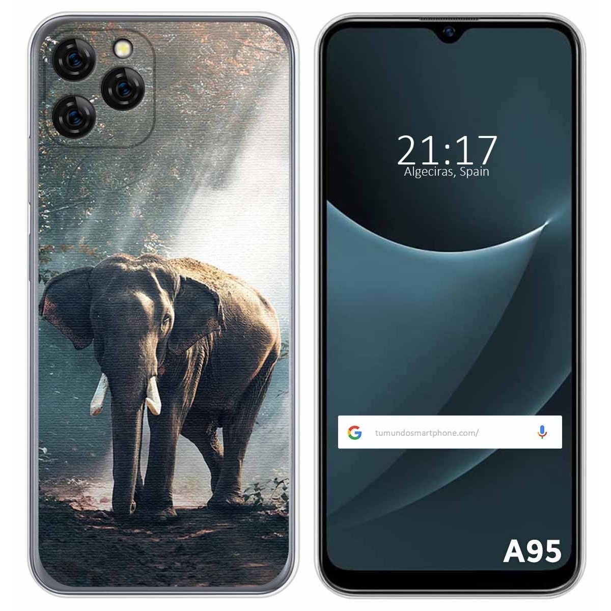 Funda Silicona para Blackview A95 diseño Elefante Dibujos