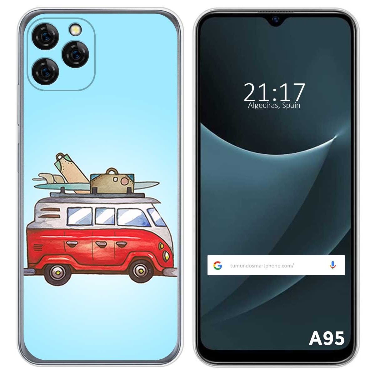 Funda Silicona para Blackview A95 diseño Furgoneta Dibujos