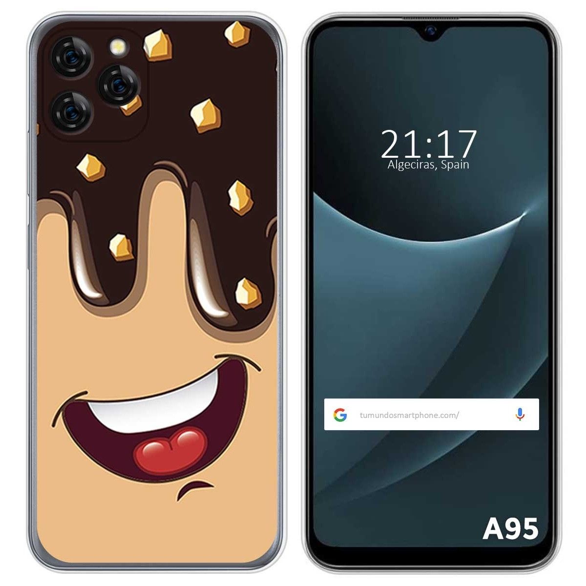 Funda Silicona para Blackview A95 diseño Helado Chocolate Dibujos