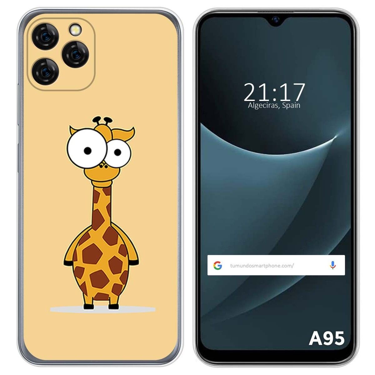 Funda Silicona para Blackview A95 diseño Jirafa Dibujos
