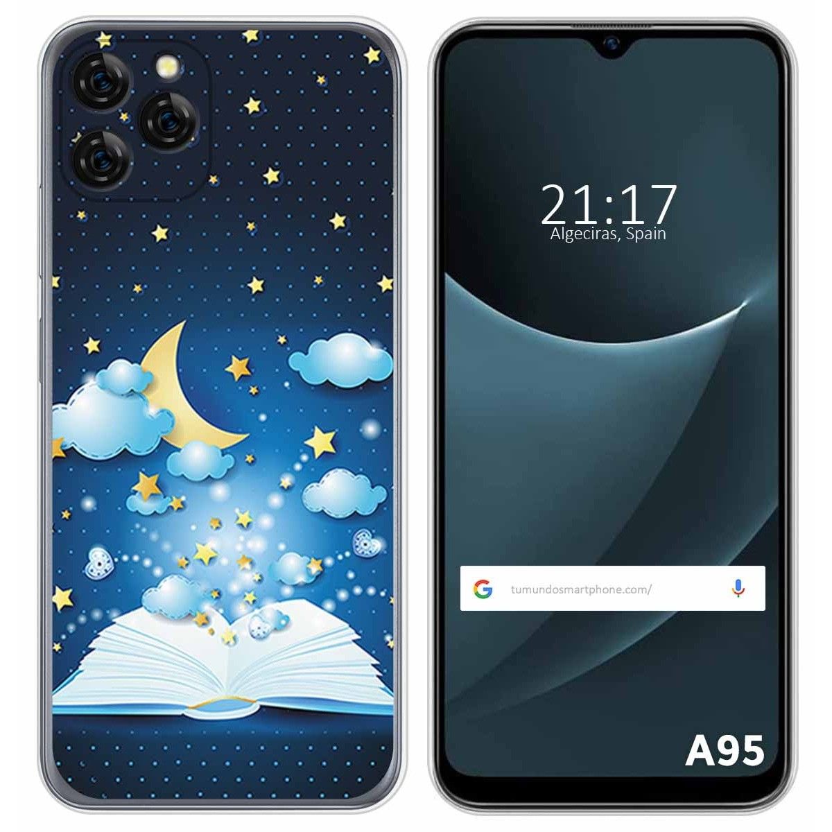 Funda Silicona para Blackview A95 diseño Libro Cuentos Dibujos