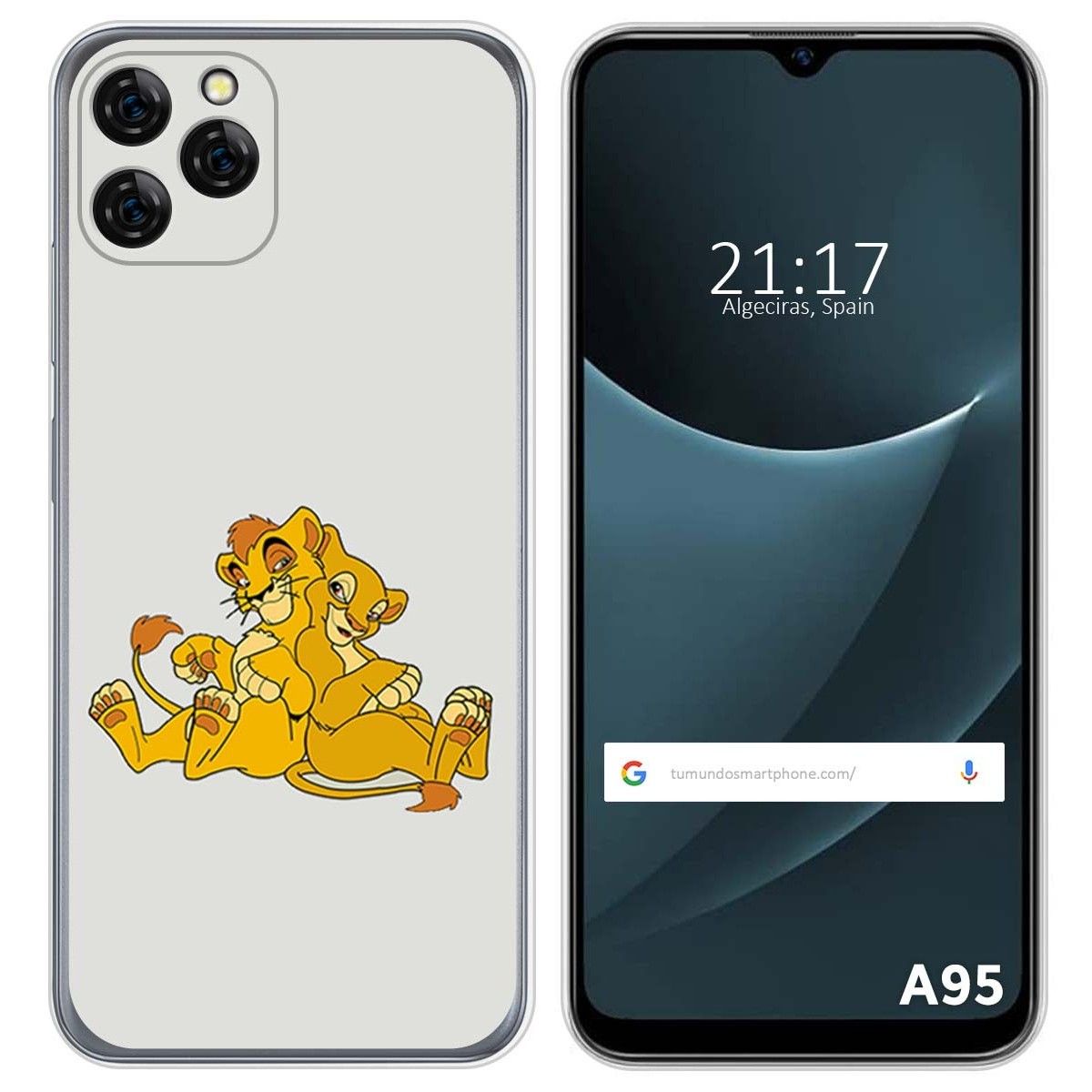 Funda Silicona para Blackview A95 diseño Leones Dibujos