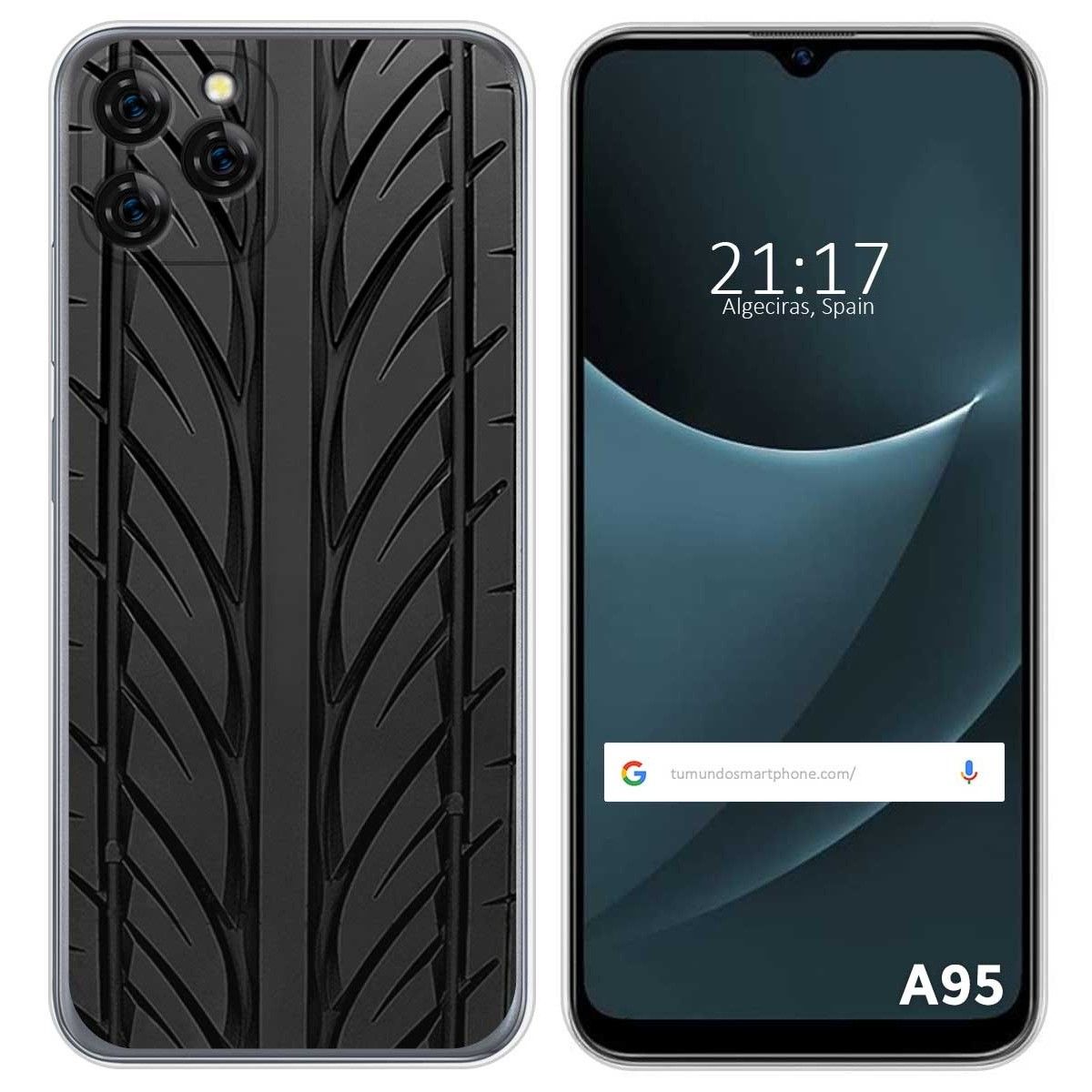 Funda Silicona para Blackview A95 diseño Neumatico Dibujos