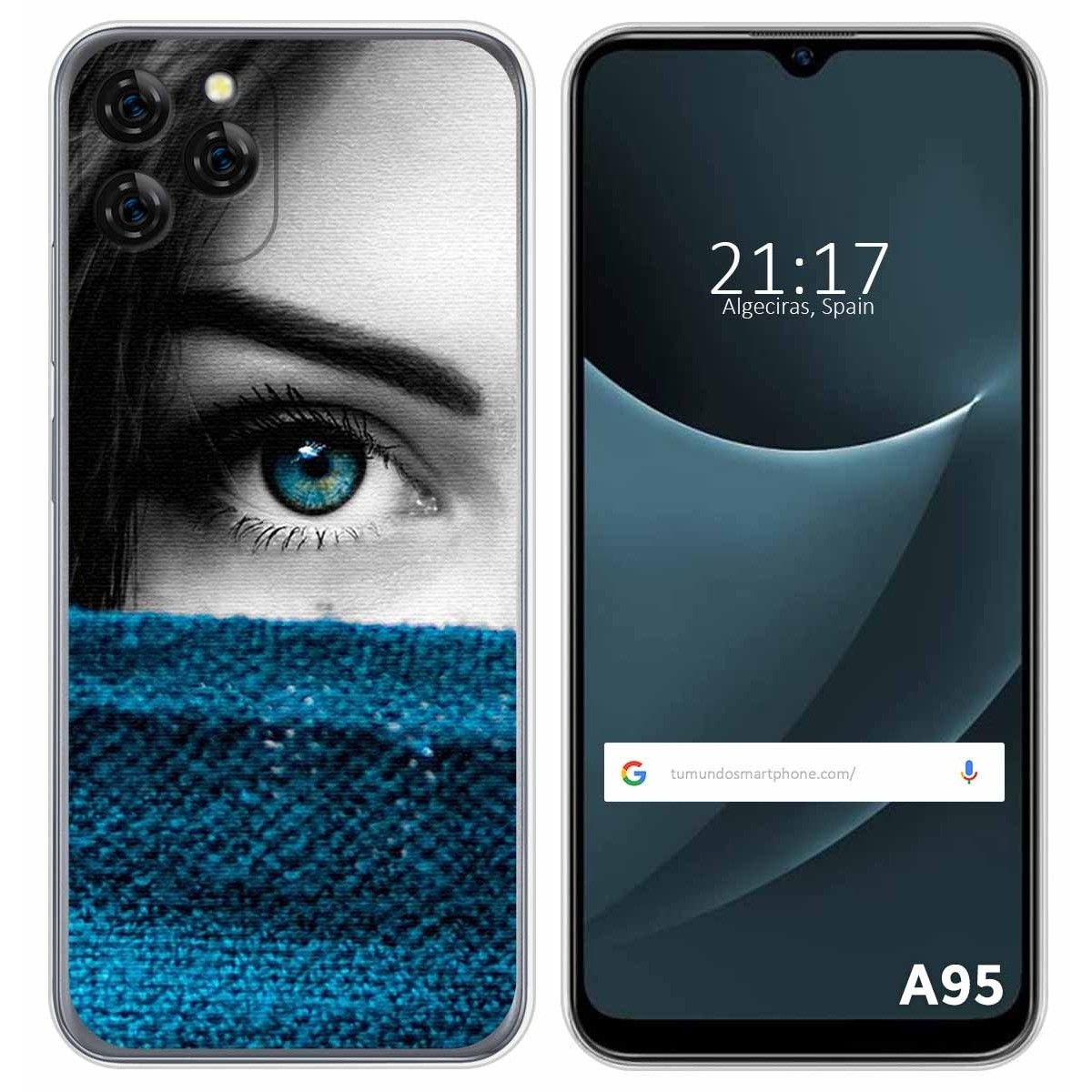 Funda Silicona para Blackview A95 diseño Ojo Dibujos