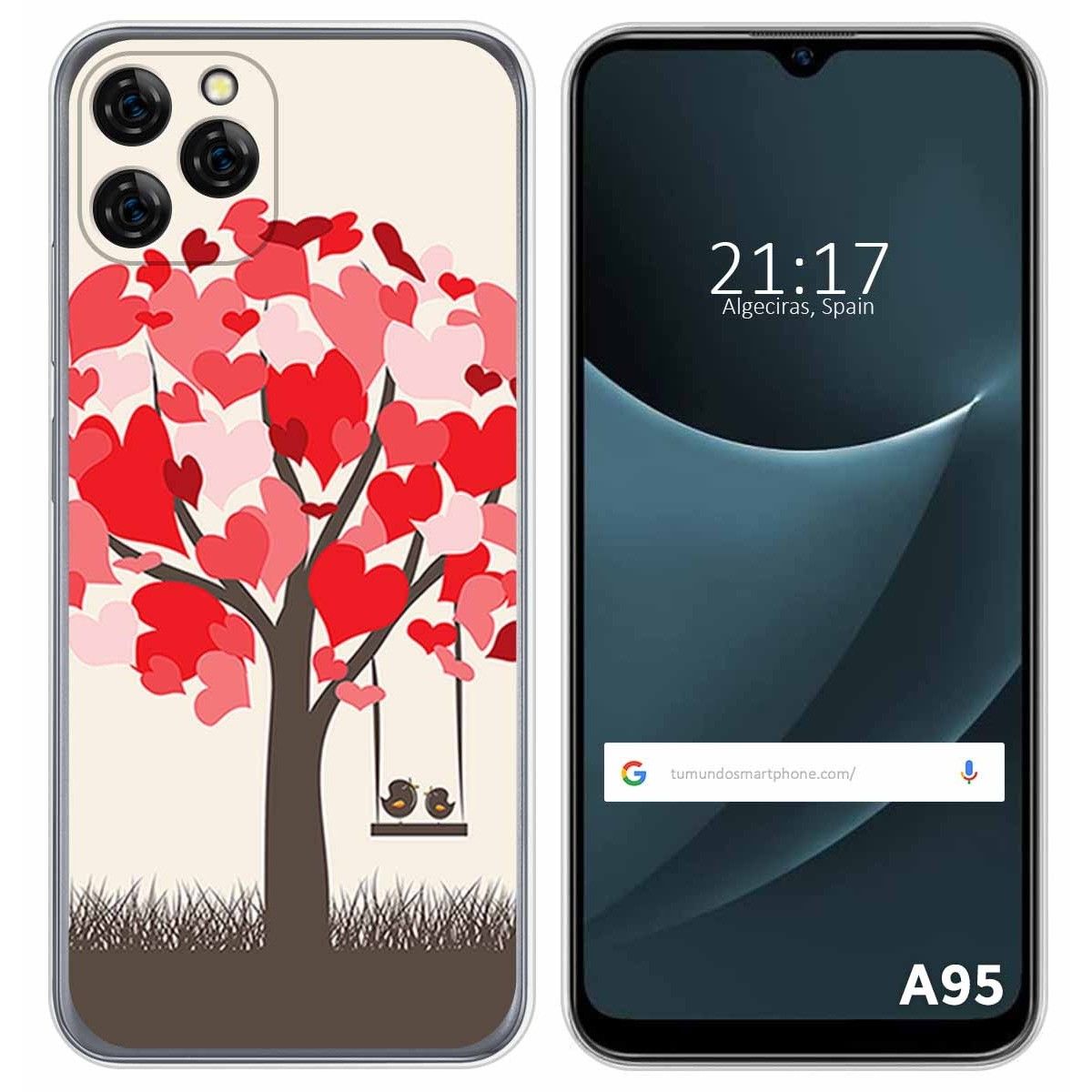 Funda Silicona para Blackview A95 diseño Pajaritos Dibujos