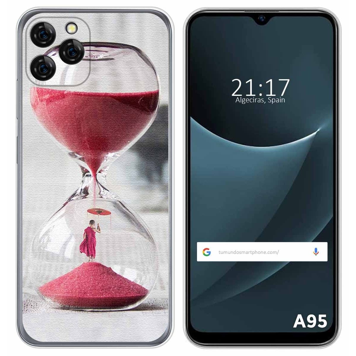Funda Silicona para Blackview A95 diseño Reloj Dibujos