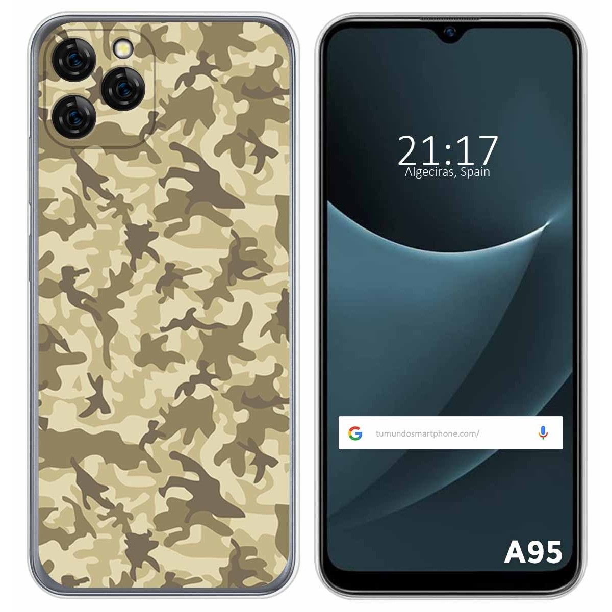 Funda Silicona para Blackview A95 diseño Sand Camuflaje Dibujos
