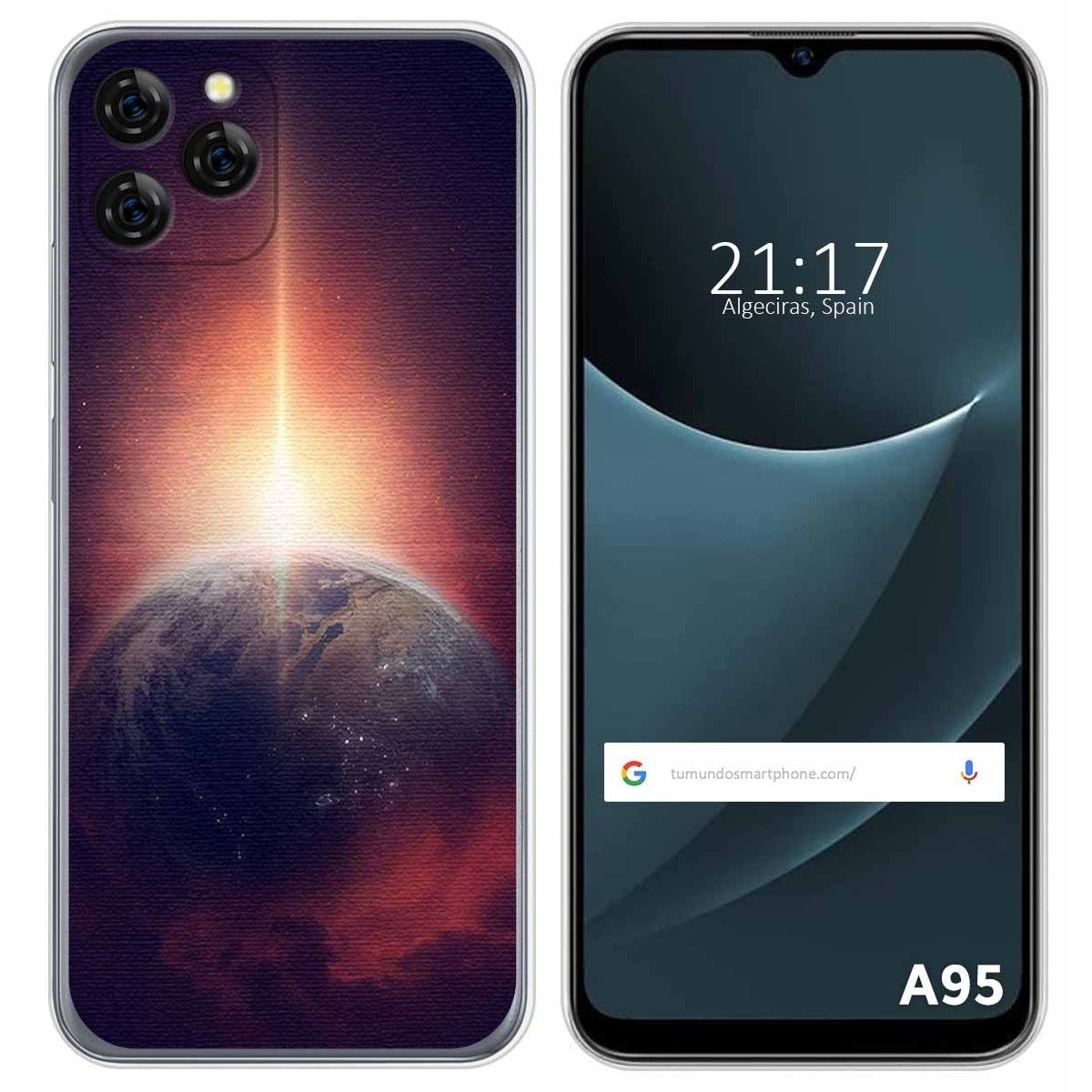 Funda Silicona para Blackview A95 diseño Tierra Dibujos