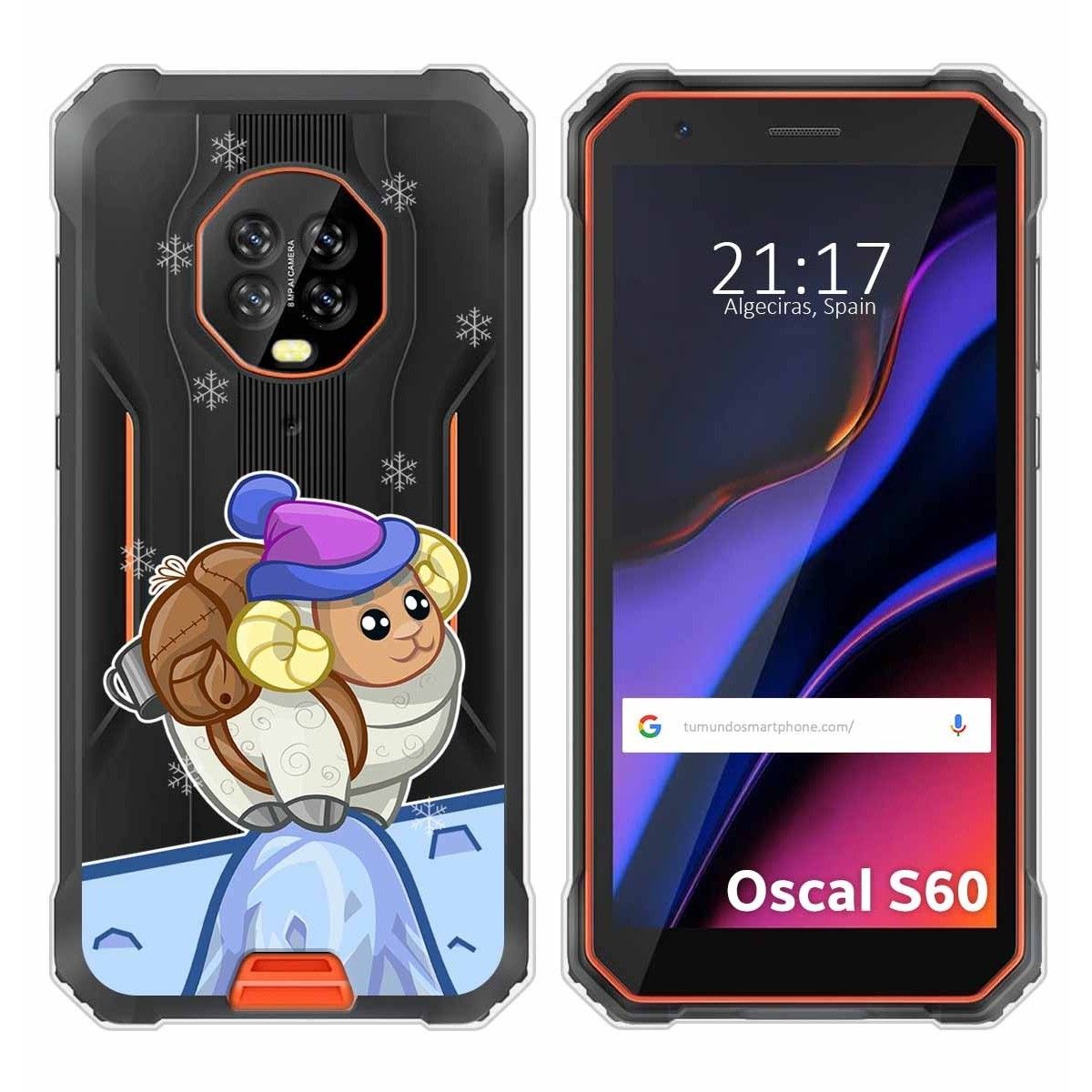 Funda Silicona Transparente para Blackview Oscal S60 / S60 Pro diseño Cabra Dibujos