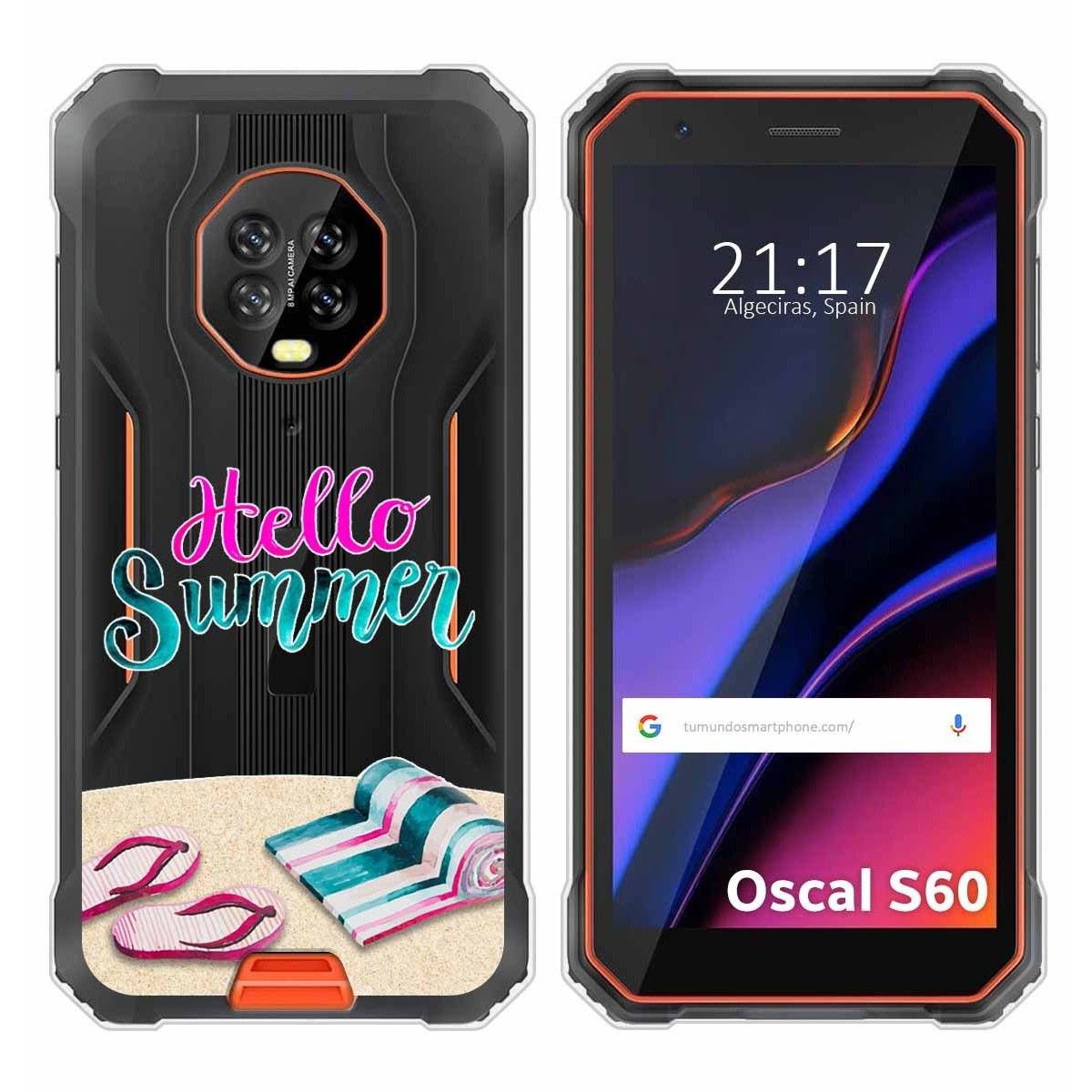 Funda Silicona Transparente para Blackview Oscal S60 / S60 Pro diseño Summer Dibujos
