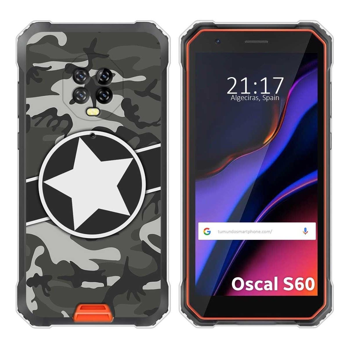 Funda Silicona para Blackview Oscal S60 / S60 Pro diseño Camuflaje 02 Dibujos
