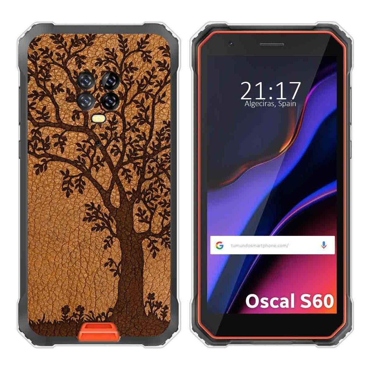 Funda Silicona para Blackview Oscal S60 / S60 Pro diseño Cuero 03 Dibujos