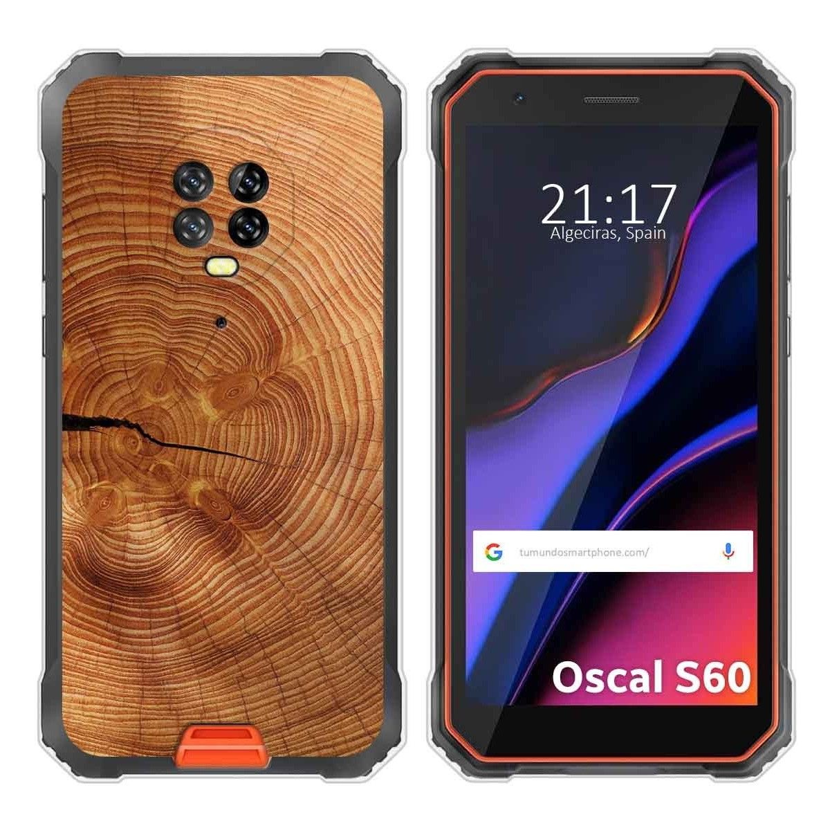Funda Silicona para Blackview Oscal S60 / S60 Pro diseño Madera 04 Dibujos