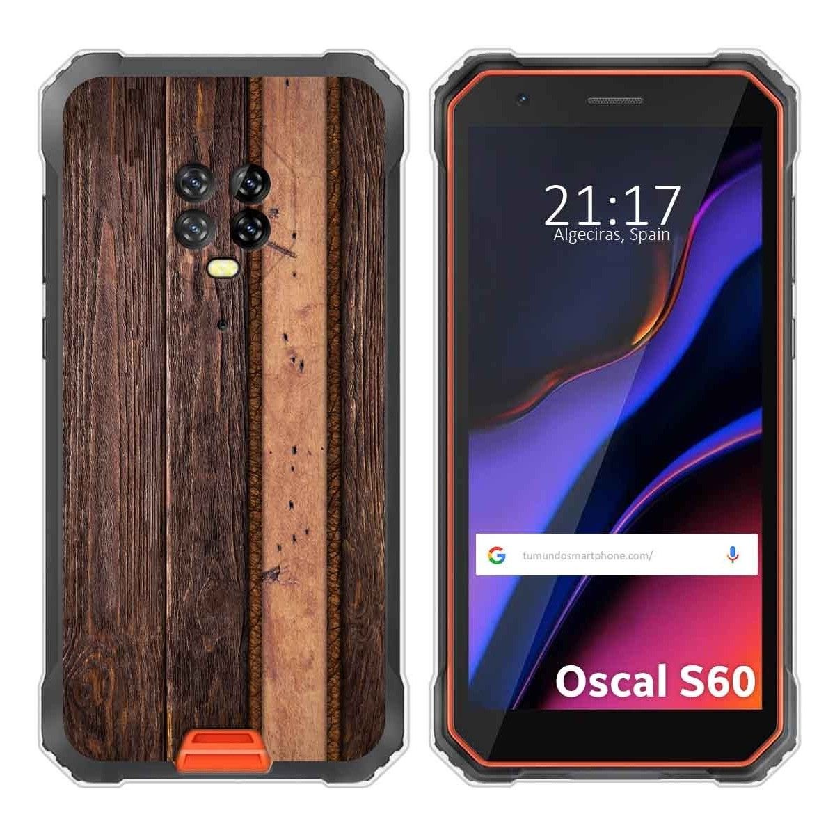 Funda Silicona para Blackview Oscal S60 / S60 Pro diseño Madera 05 Dibujos