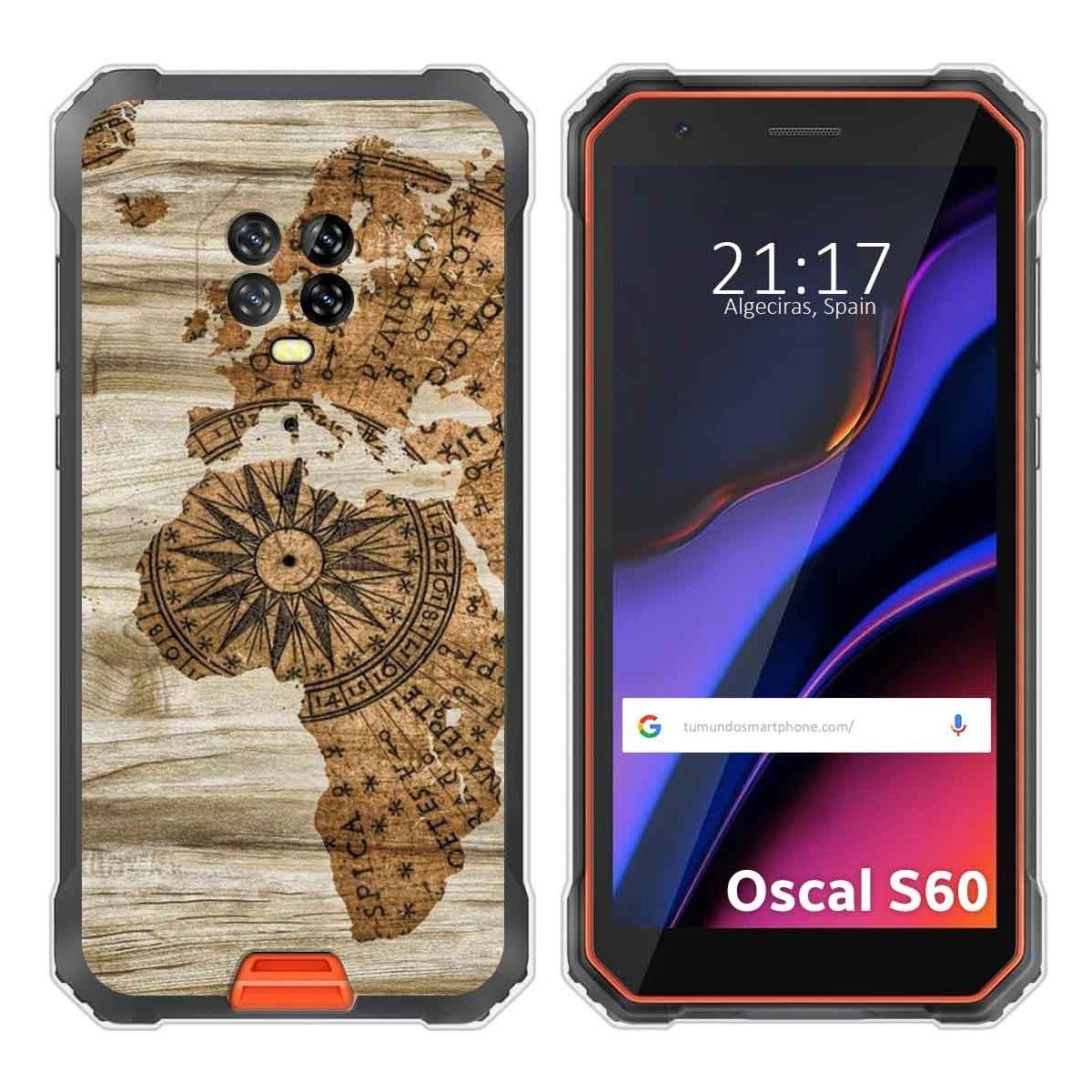 Funda Silicona para Blackview Oscal S60 / S60 Pro diseño Madera 07 Dibujos