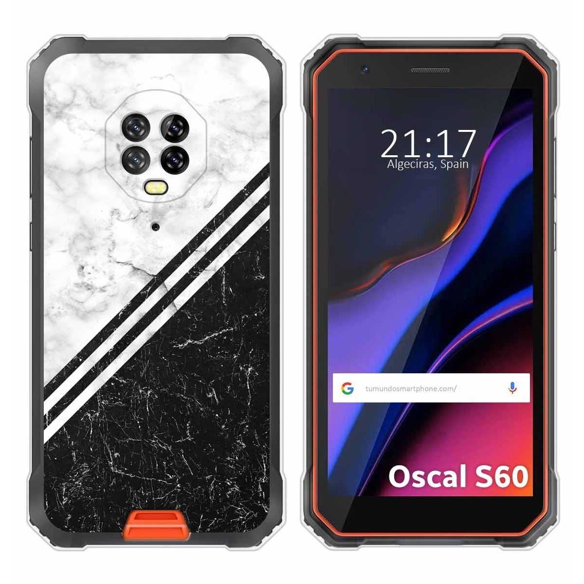 Funda Silicona para Blackview Oscal S60 / S60 Pro diseño Mármol 01 Dibujos