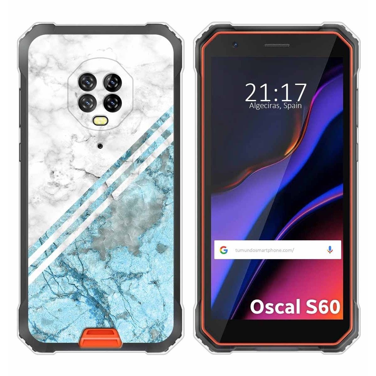Funda Silicona para Blackview Oscal S60 / S60 Pro diseño Mármol 02 Dibujos