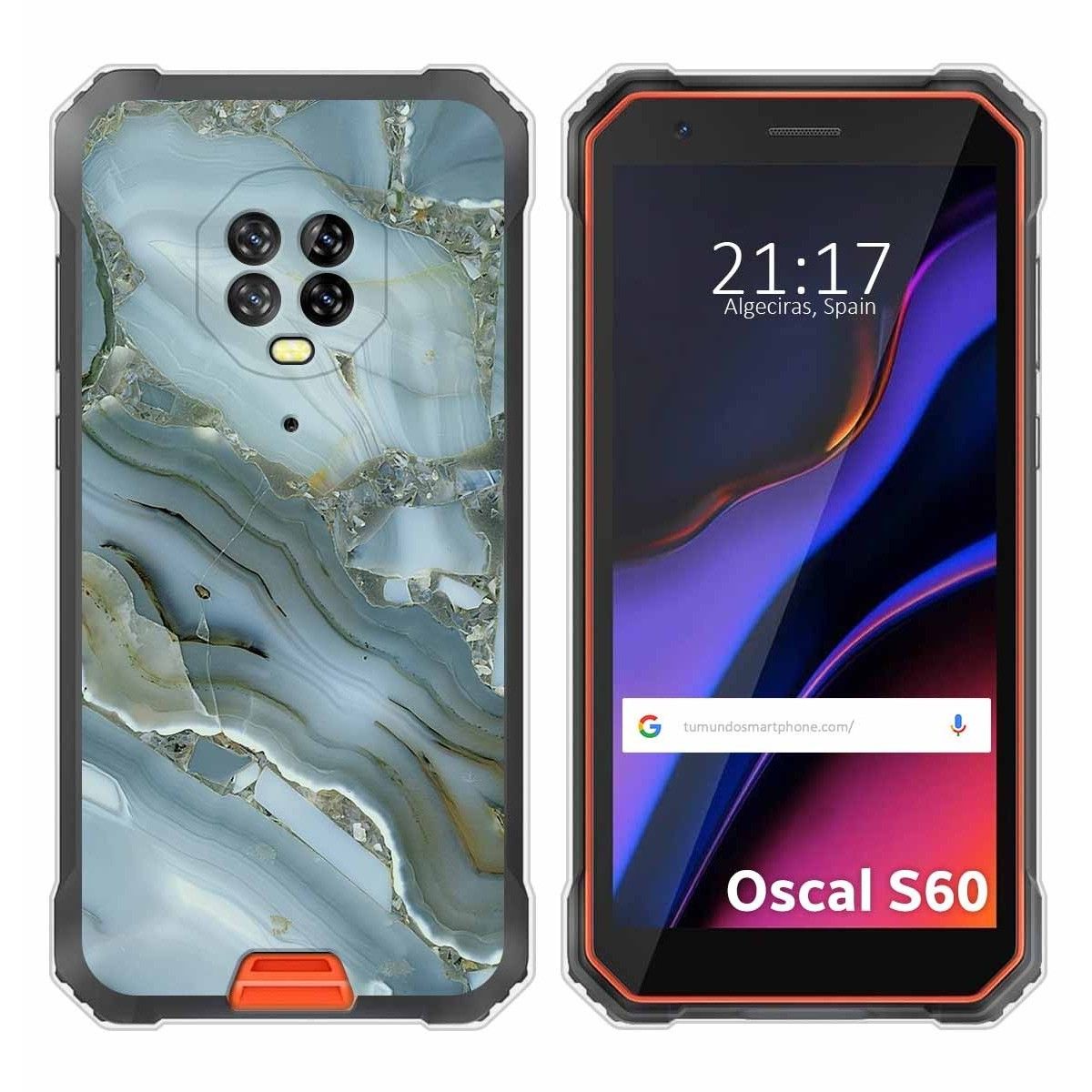 Funda Silicona para Blackview Oscal S60 / S60 Pro diseño Mármol 09 Dibujos