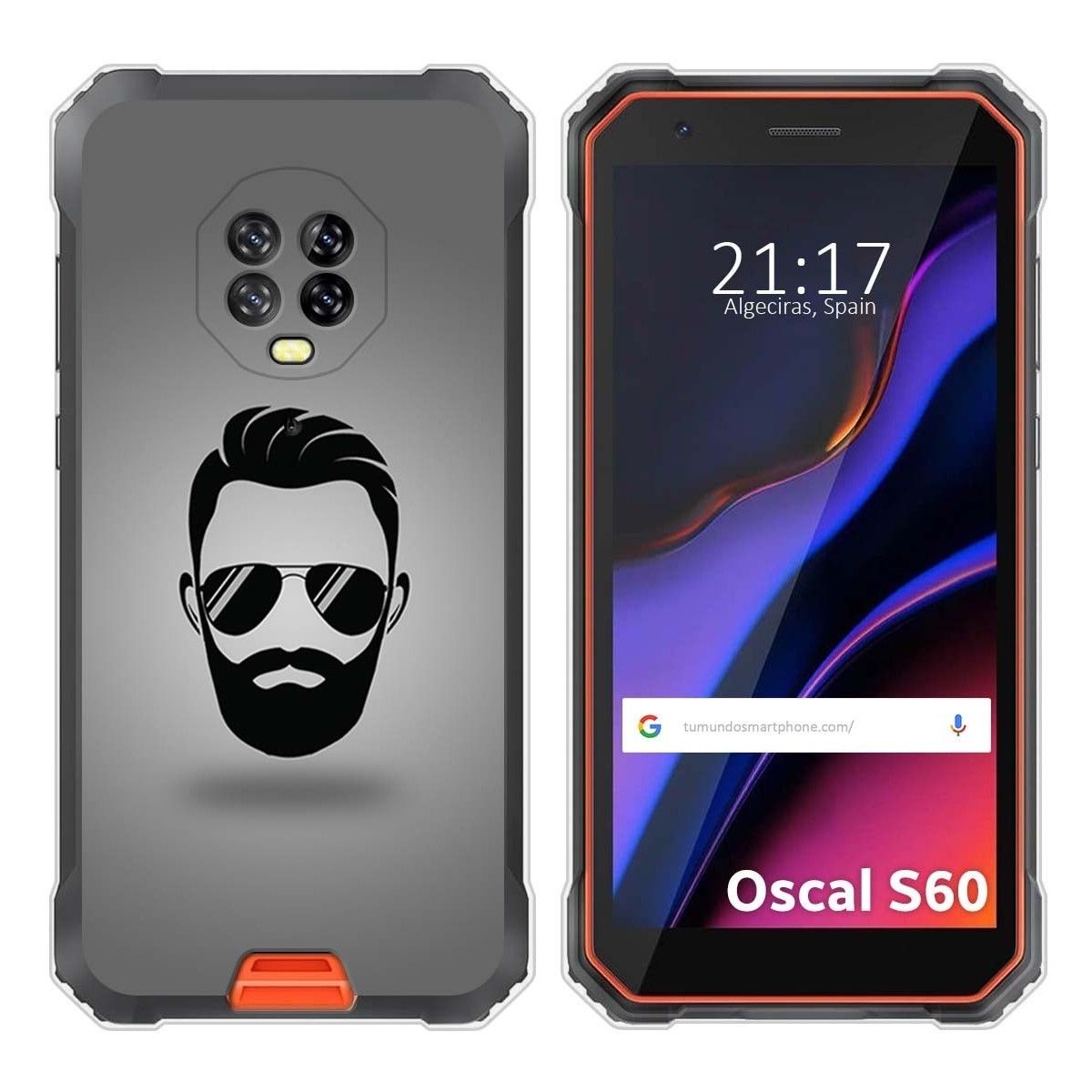 Funda Silicona para Blackview Oscal S60 / S60 Pro diseño Barba Dibujos
