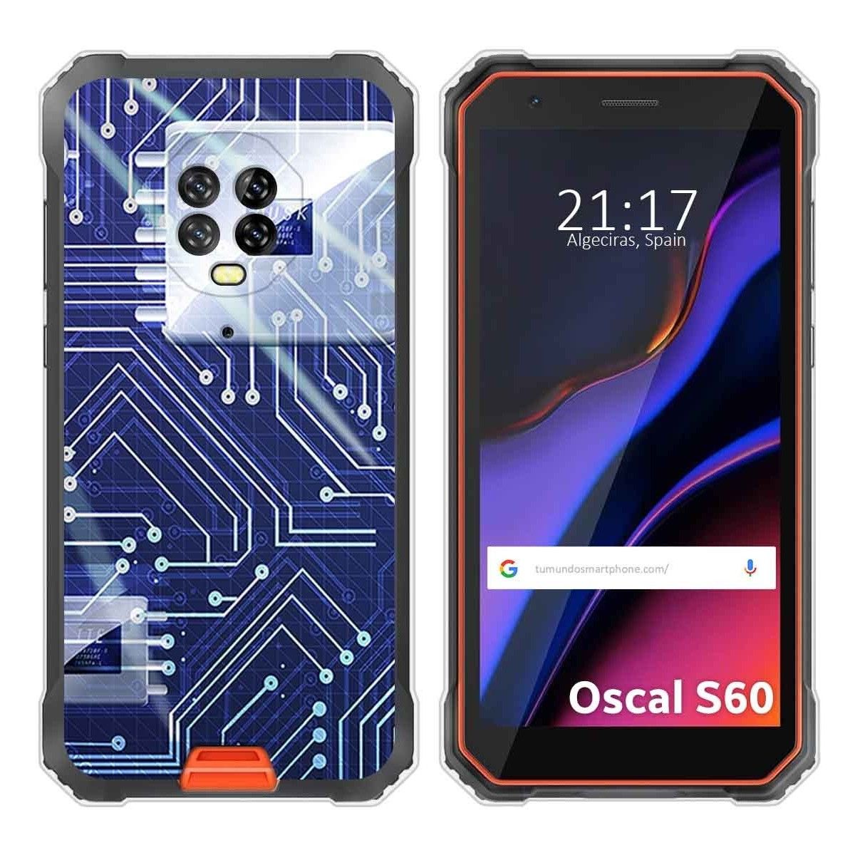 Funda Silicona para Blackview Oscal S60 / S60 Pro diseño Circuito Dibujos