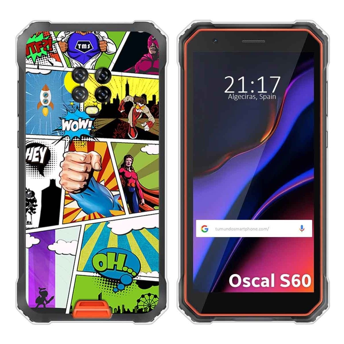 Funda Silicona para Blackview Oscal S60 / S60 Pro diseño Comic Dibujos