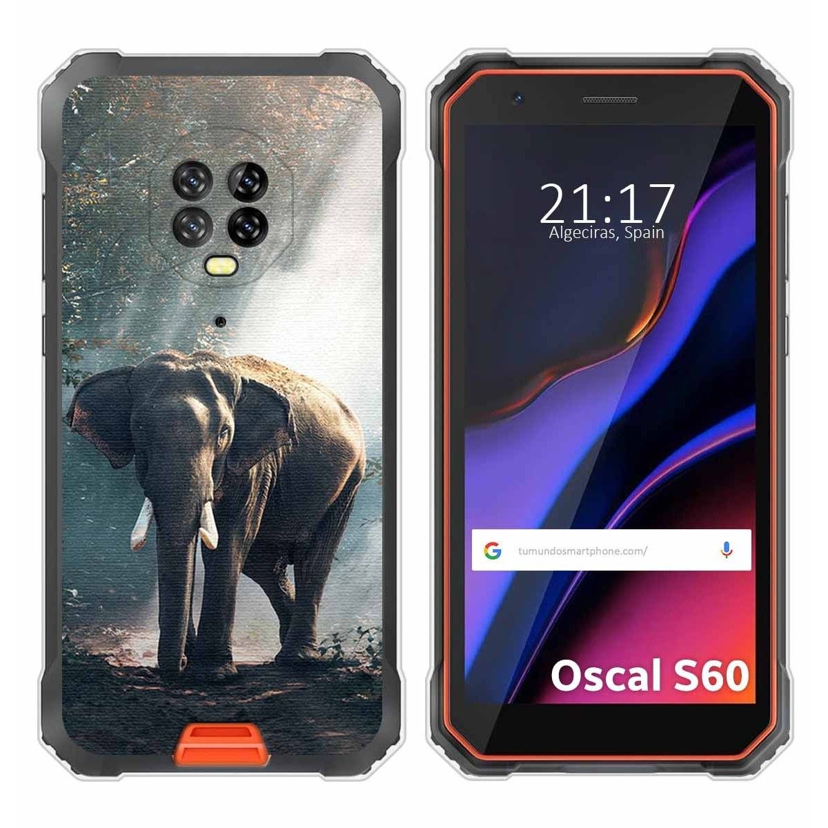 Funda Silicona para Blackview Oscal S60 / S60 Pro diseño Elefante Dibujos