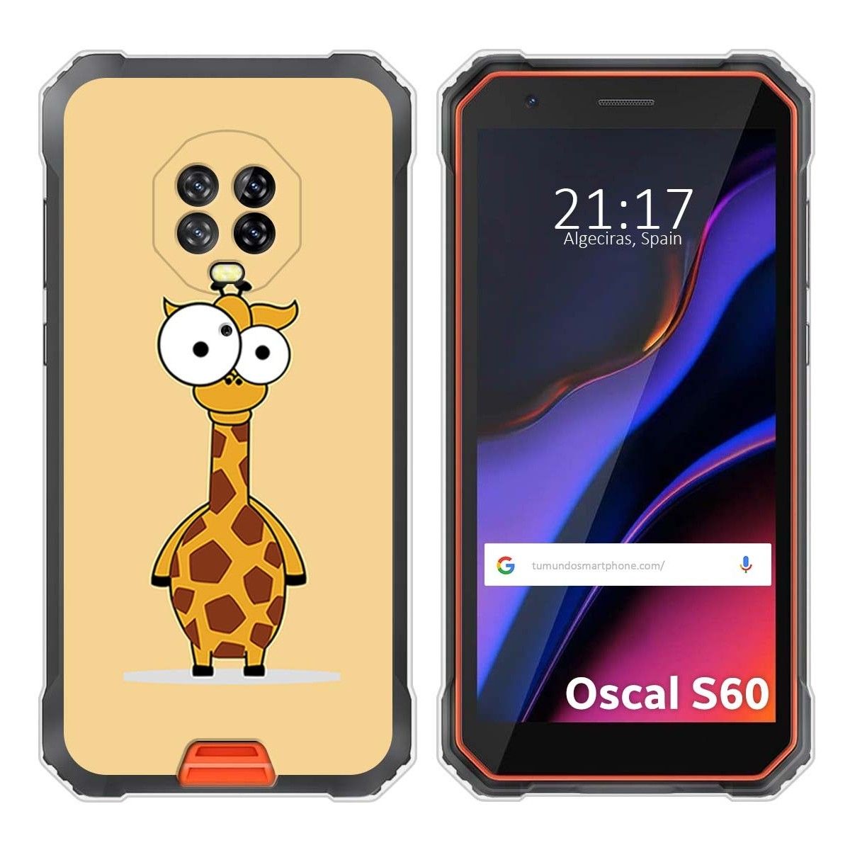 Funda Silicona para Blackview Oscal S60 / S60 Pro diseño Jirafa Dibujos