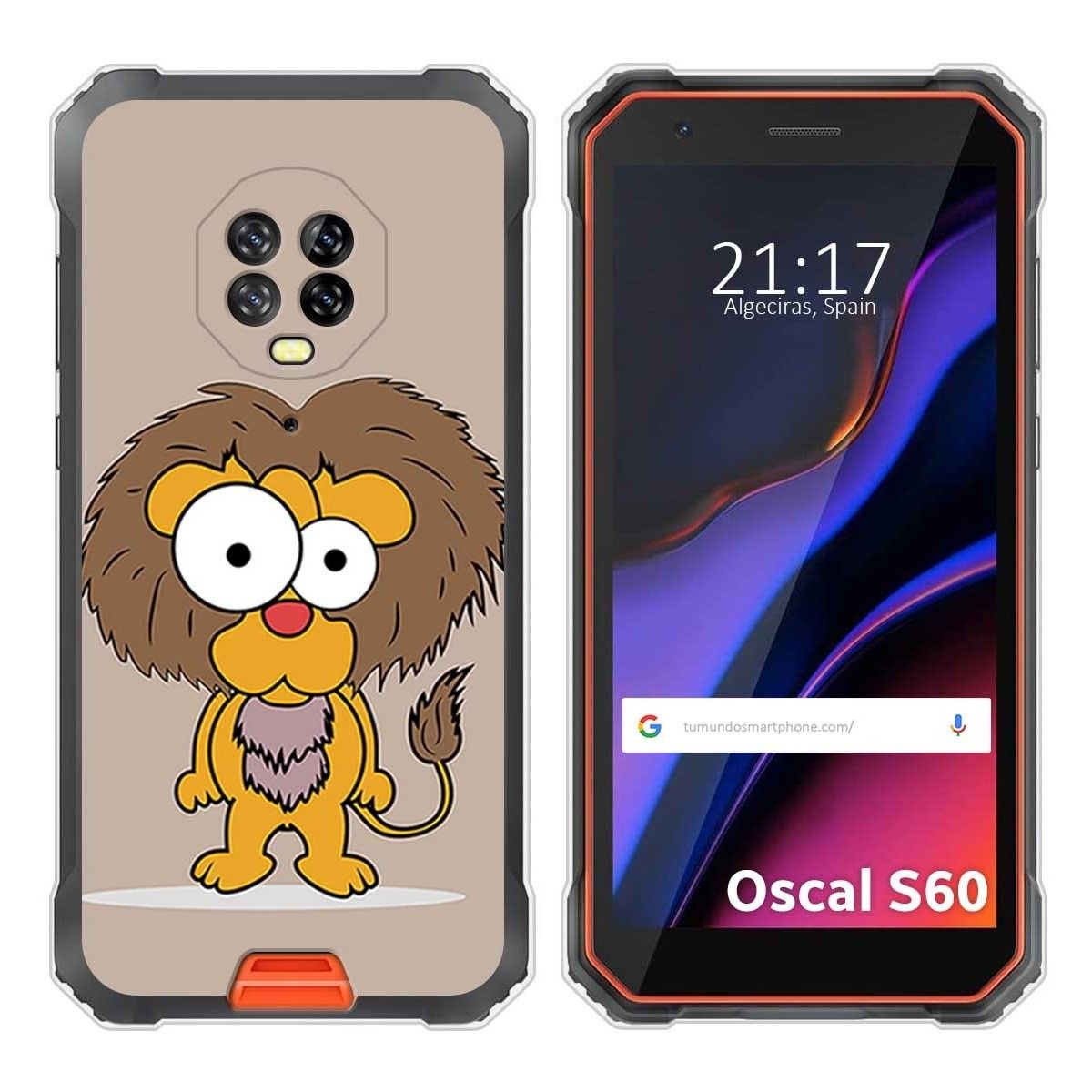 Funda Silicona para Blackview Oscal S60 / S60 Pro diseño Leon Dibujos