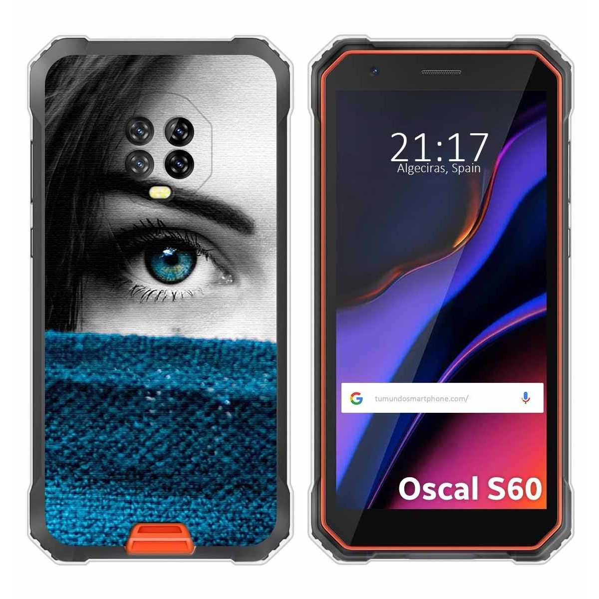 Funda Silicona para Blackview Oscal S60 / S60 Pro diseño Ojo Dibujos