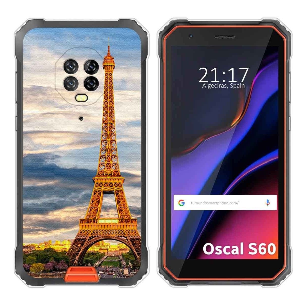 Funda Silicona para Blackview Oscal S60 / S60 Pro diseño Paris Dibujos