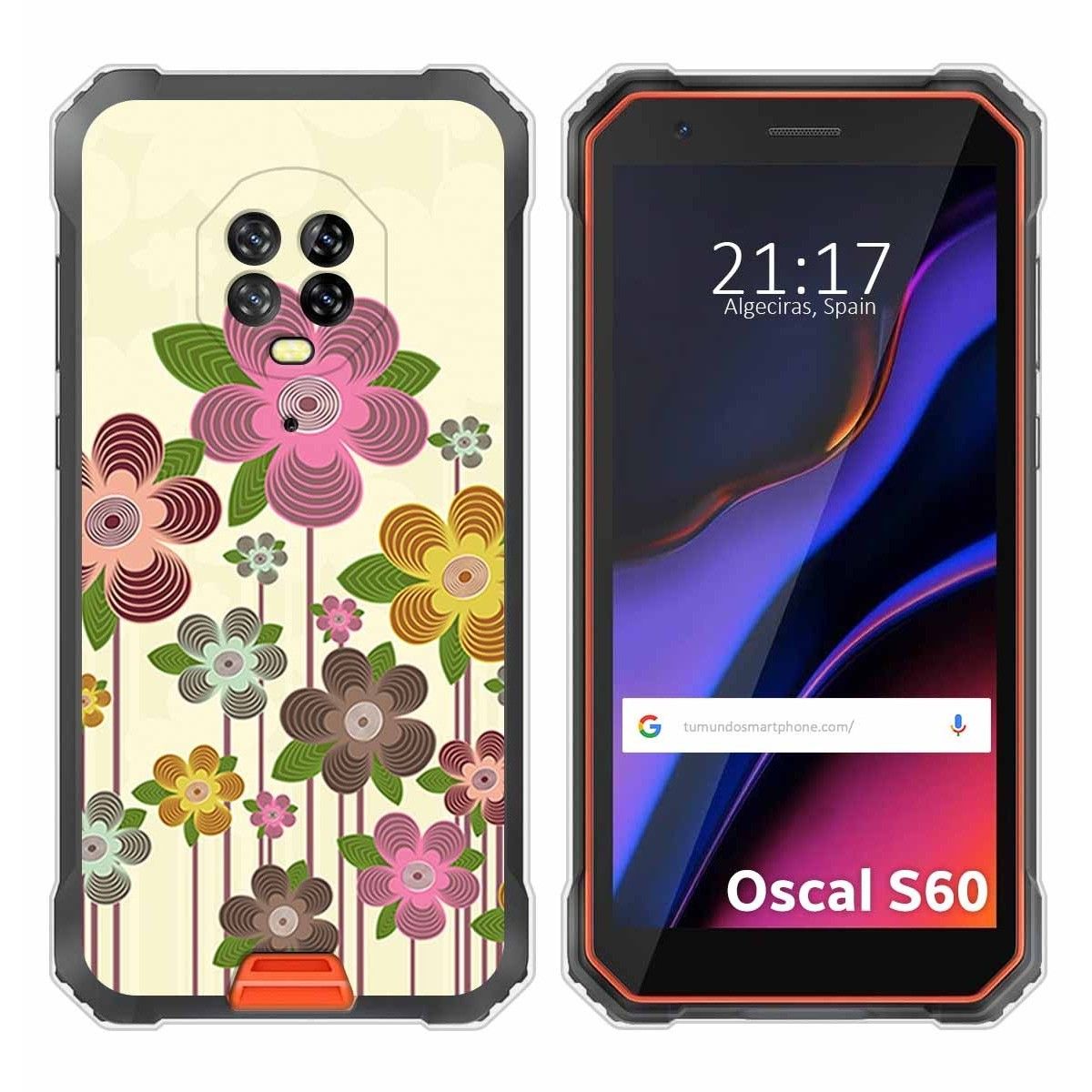 Funda Silicona para Blackview Oscal S60 / S60 Pro diseño Primavera En Flor Dibujos
