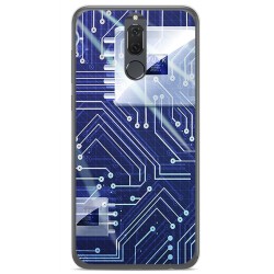 Funda Gel Tpu para Huawei Mate 10 Lite Diseño Circuito Dibujos