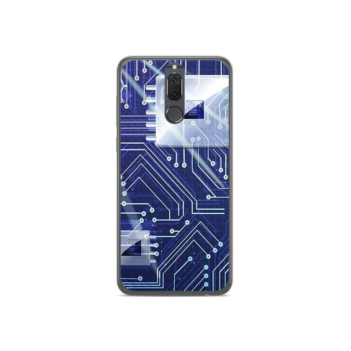 Funda Gel Tpu para Huawei Mate 10 Lite Diseño Circuito Dibujos