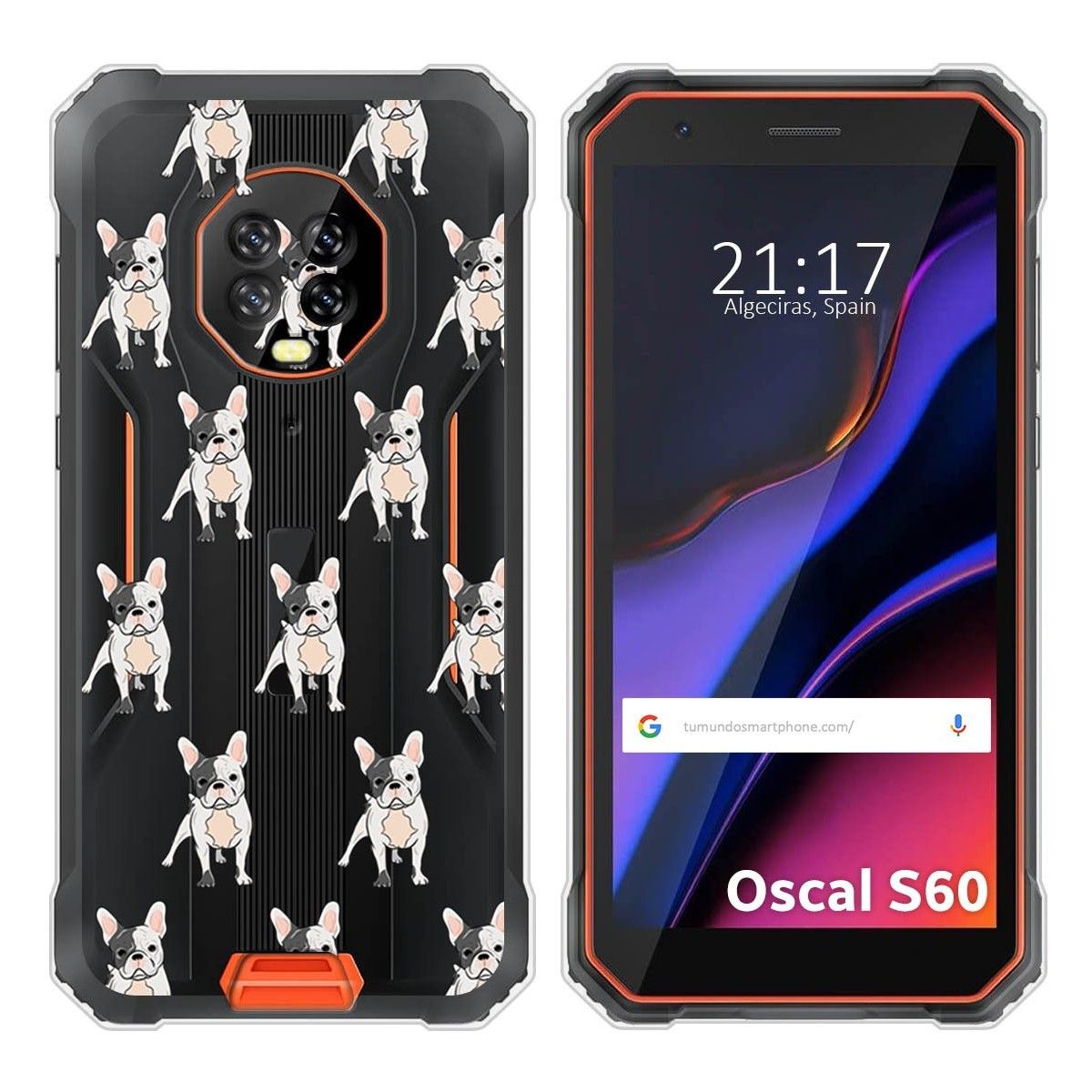 Funda Silicona Transparente para Blackview Oscal S60 / S60 Pro diseño Perros 12 Dibujos