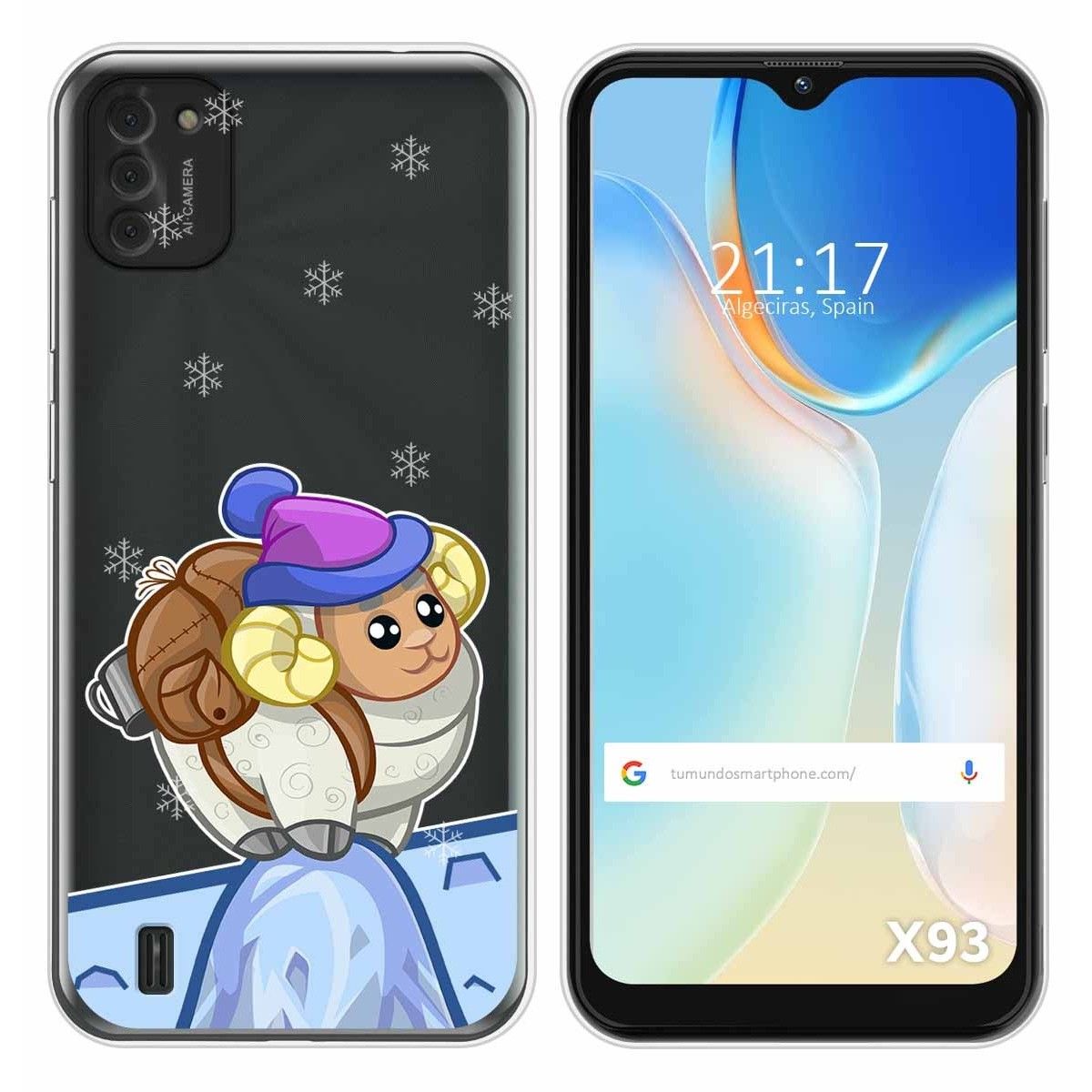Funda Silicona Transparente para Doogee X93 diseño Cabra Dibujos