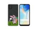 Funda Silicona Transparente para Doogee X93 diseño Conejo Dibujos
