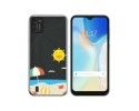 Funda Silicona Transparente para Doogee X93 diseño Playa Dibujos