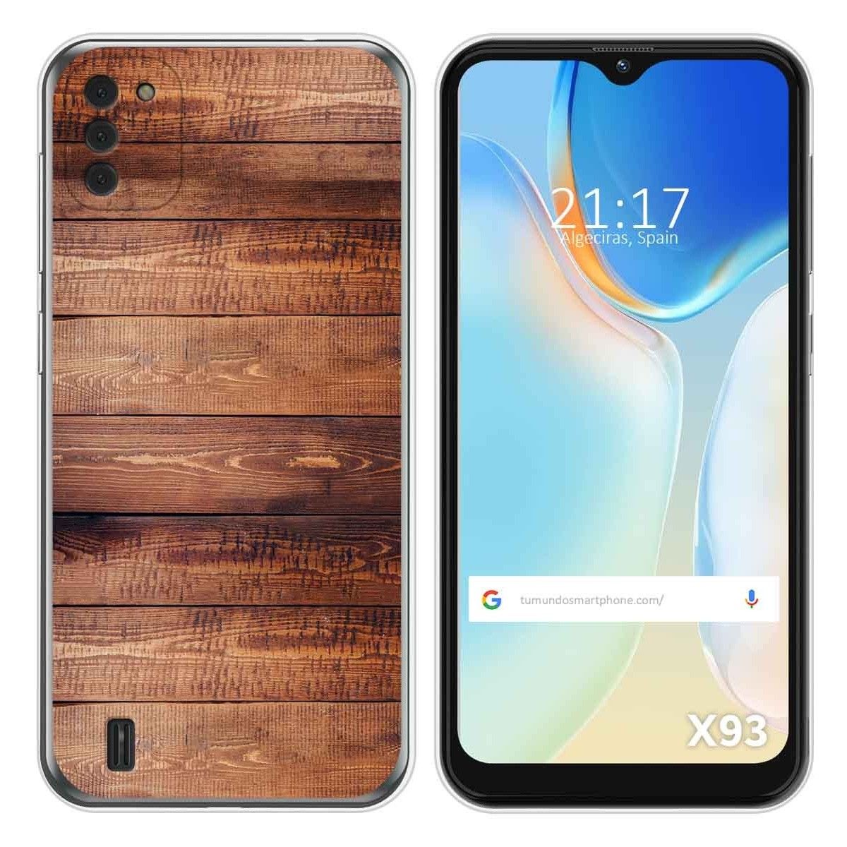 Funda Silicona para Doogee X93 diseño Madera 02 Dibujos
