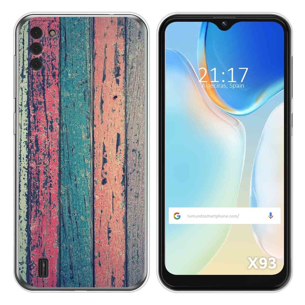 Funda Silicona para Doogee X93 diseño Madera 10 Dibujos